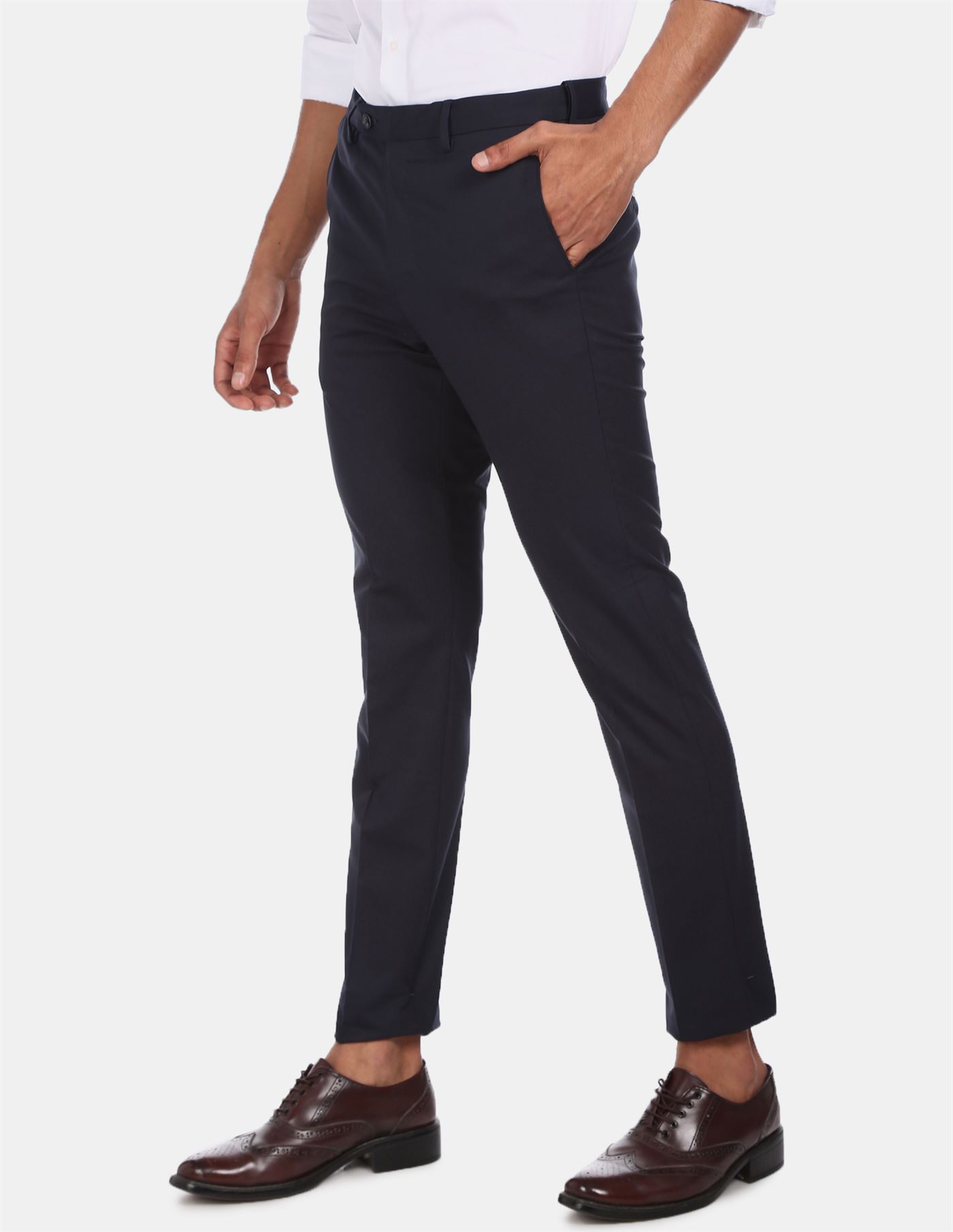 Arrow Men Formal Wear Navy Blue Trouser